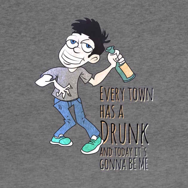 Wine Drinking Shirt by JawJecken